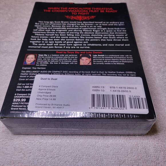 Prophecy Series Book 1: Dust to Dust by Heather Graham 2010 CD Audio Book Sealed - Picture 2 of 6